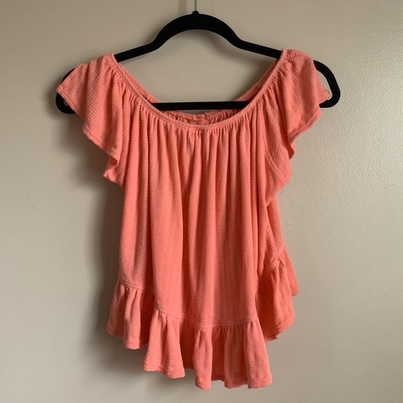 Free people• off the shoulder ruffle top flutter - Picture 4 of 8
